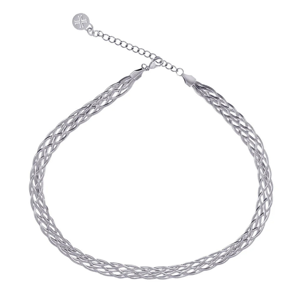 Braided Herringbone Chain Necklace | Anartxy