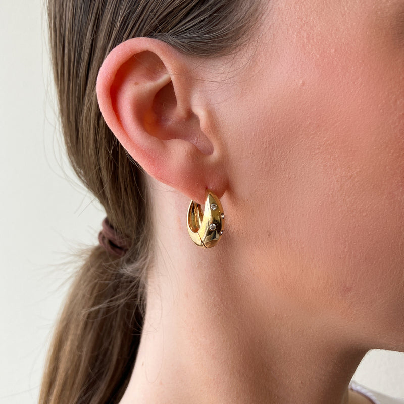Chessy Chunky Gold Hoop Earrings