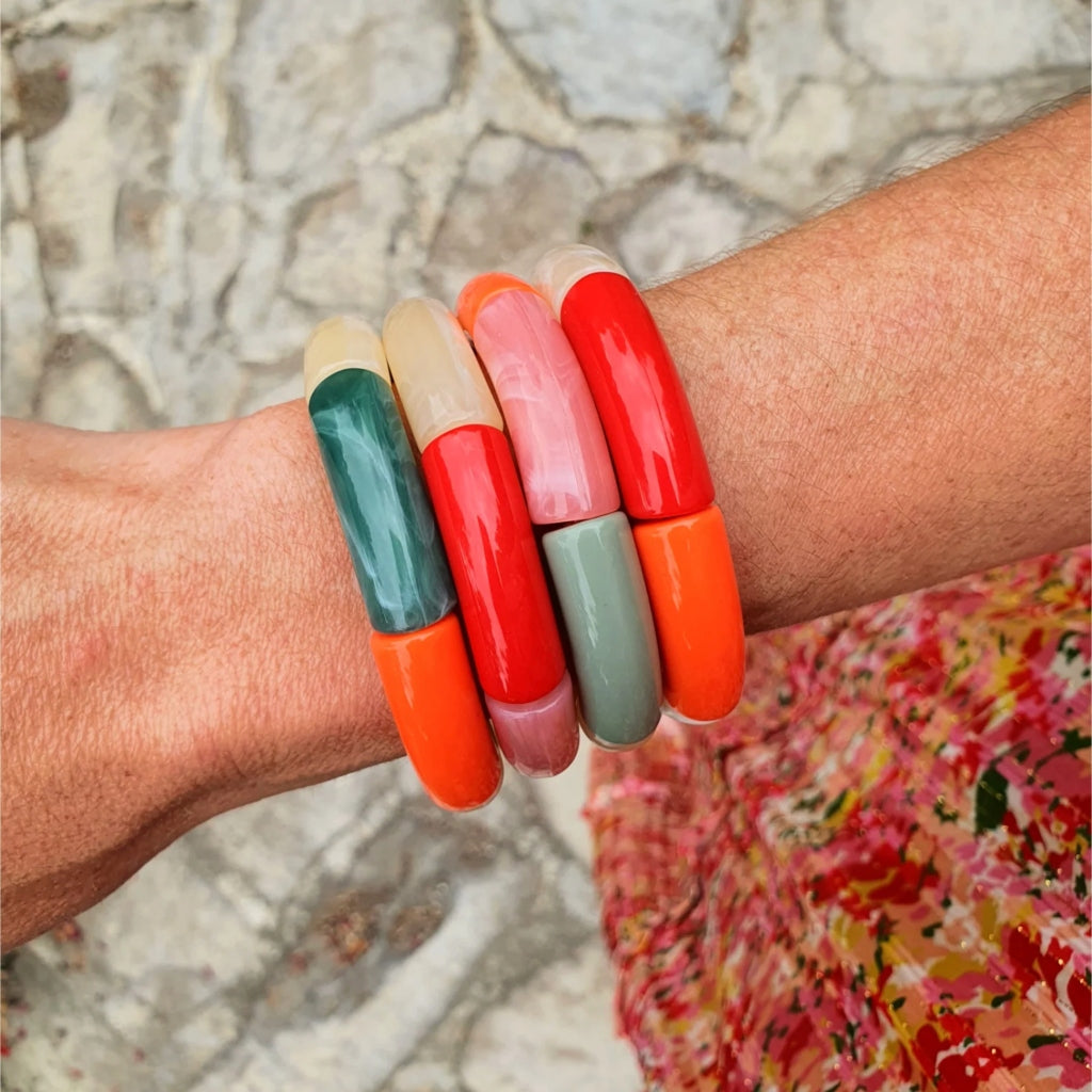 Colourful Resin Bracelet | Beijaflor | Parabaya