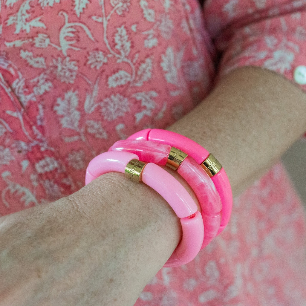 Colourful Resin Bracelet | Flamingo Mono | Parabaya