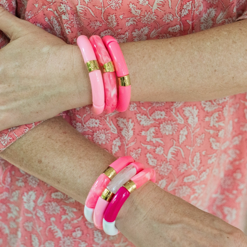 Colourful Resin Bracelet | Flamingo Mono | Parabaya