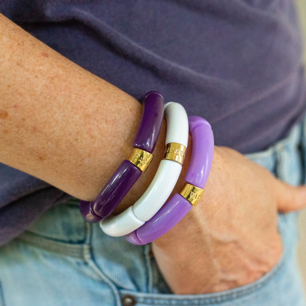 Colourful Resin Bracelet | Jacaranda Mono | Parabaya