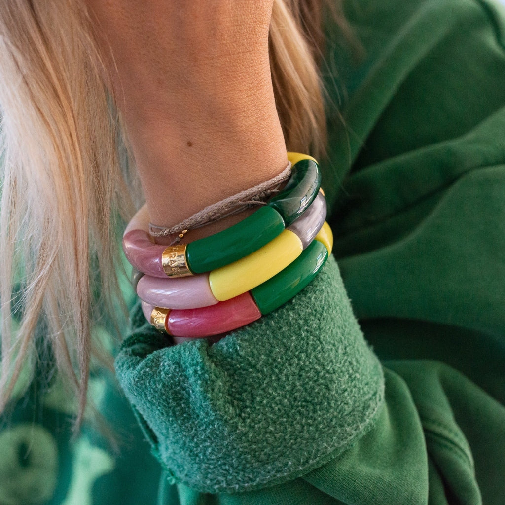 Colourful Resin Bracelet | Kiwi | Parabaya