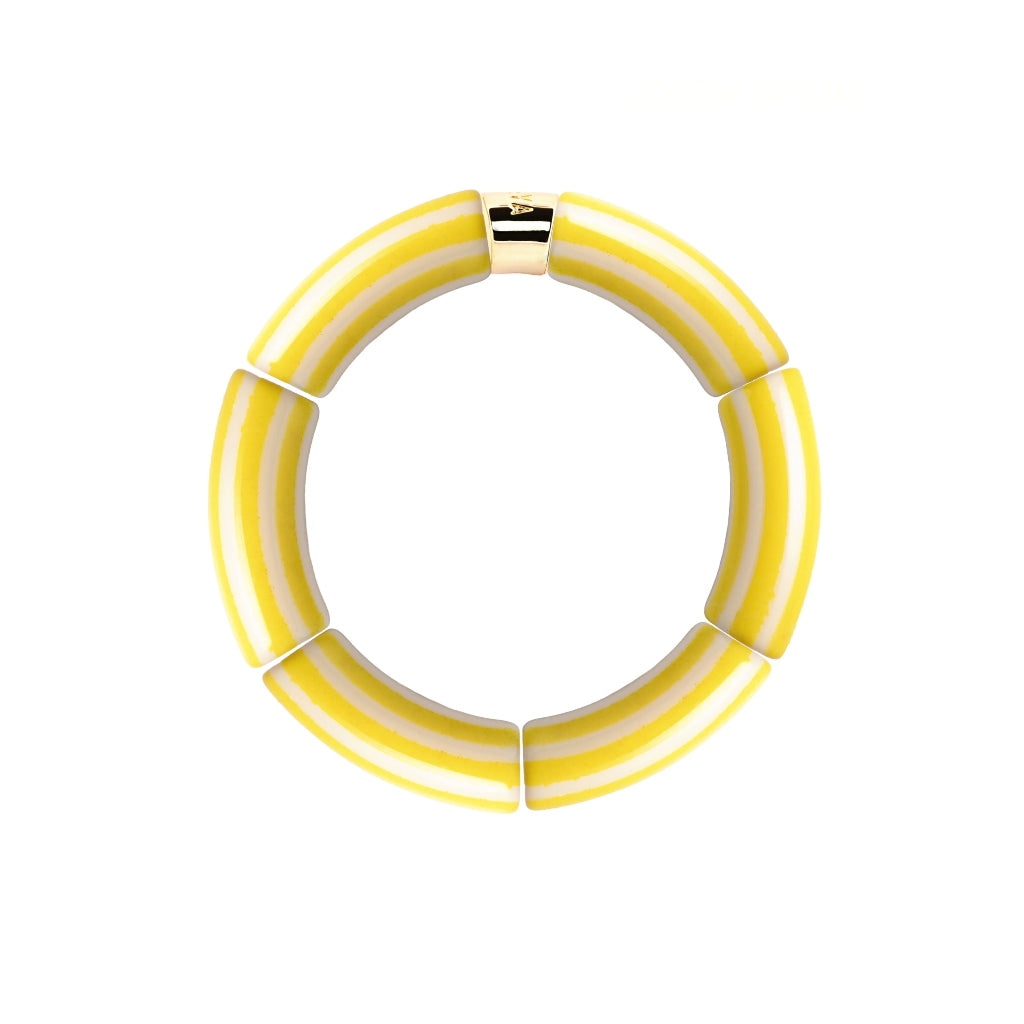 Colourful Resin Bracelet | Riviera Amarelo | Parabaya