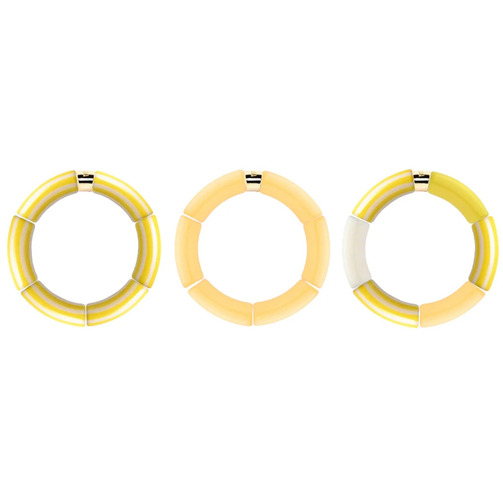 Colourful Resin Bracelet | Riviera Amarelo | Parabaya