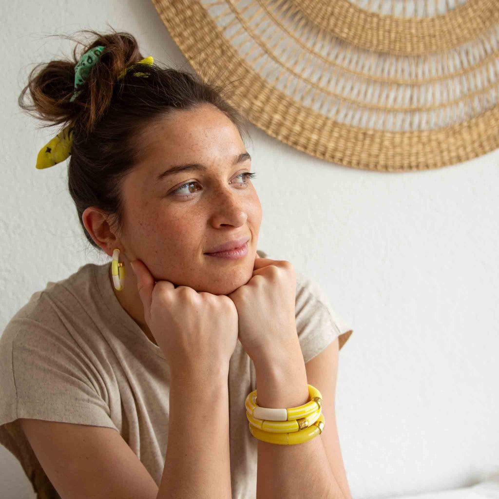 Colourful Resin Bracelet | Riviera Amarelo | Parabaya