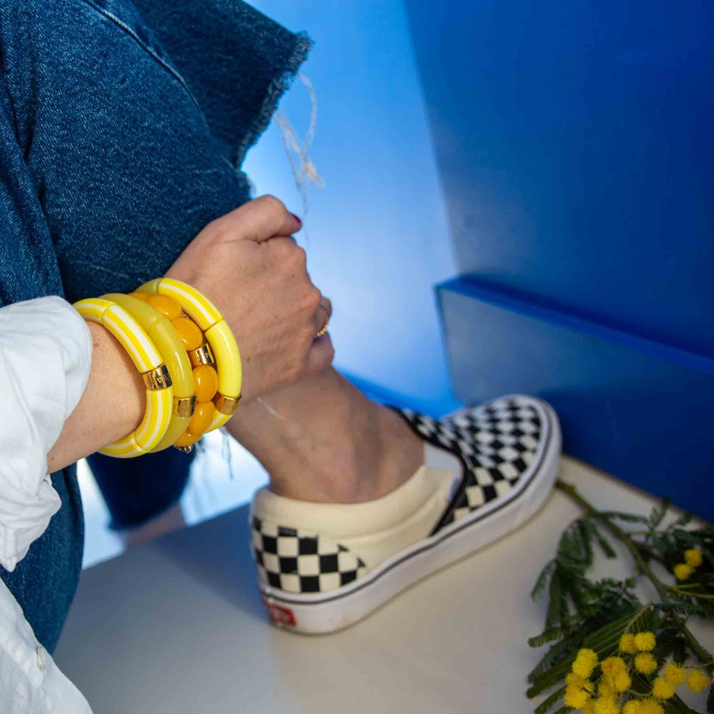 Colourful Resin Bracelet | Riviera Amarelo | Parabaya