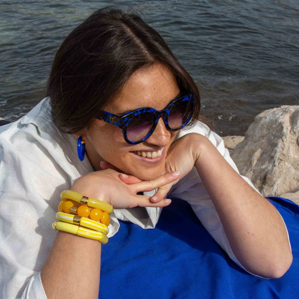 Colourful Resin Bracelet | Riviera Amarelo | Parabaya