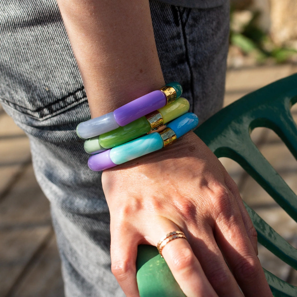 Colourful Resin Bracelet | Roxo | Parabaya