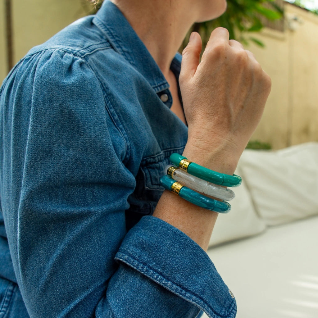 Colourful Resin Bracelet | Turquesa Mono | Parabaya