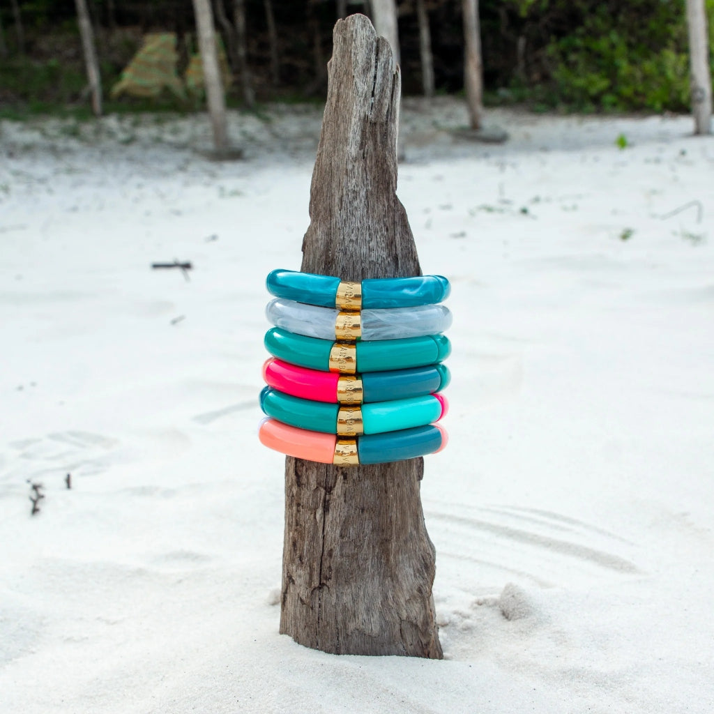 Colourful Resin Bracelet | Turquesa Mono | Parabaya