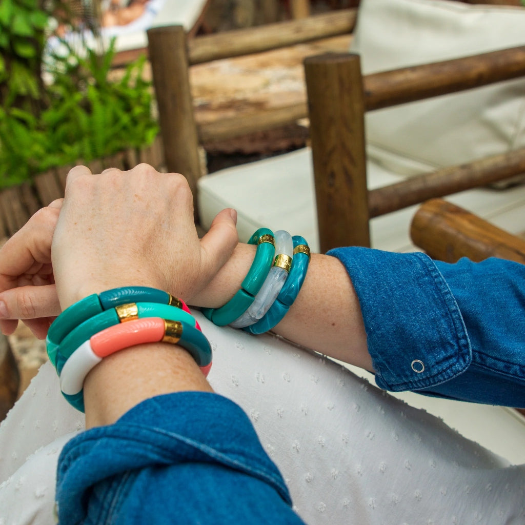 Colourful Resin Bracelet | Turquesa Mono | Parabaya