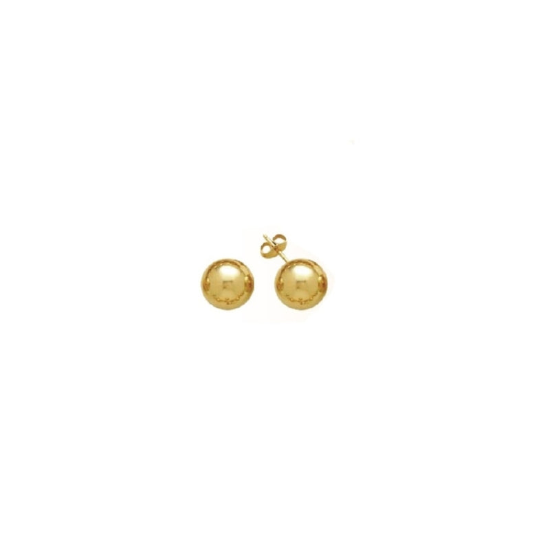 Delme Gold Ball Stud Earrings 6mm