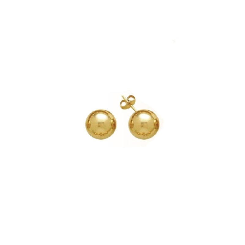Delme Gold Ball Stud Earrings 8mm