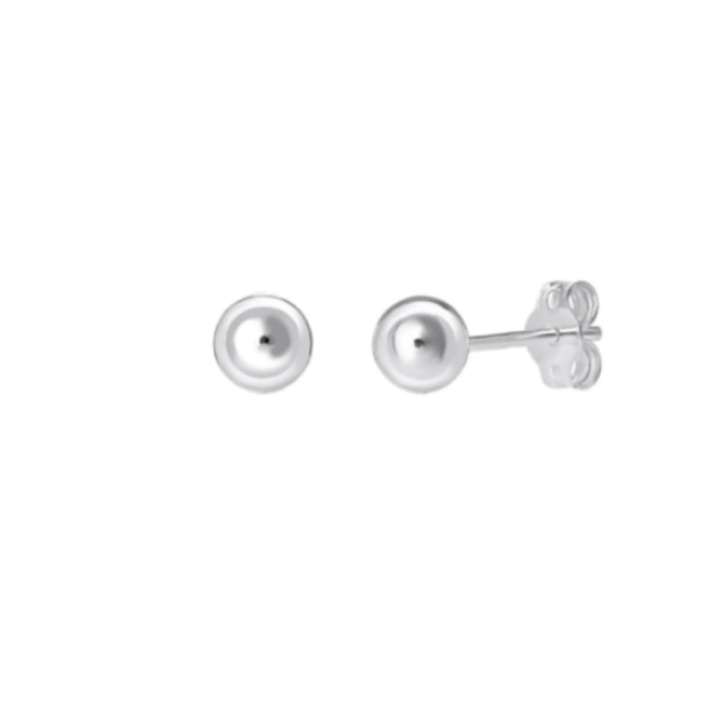 Delme Silver Ball Stud Earrings