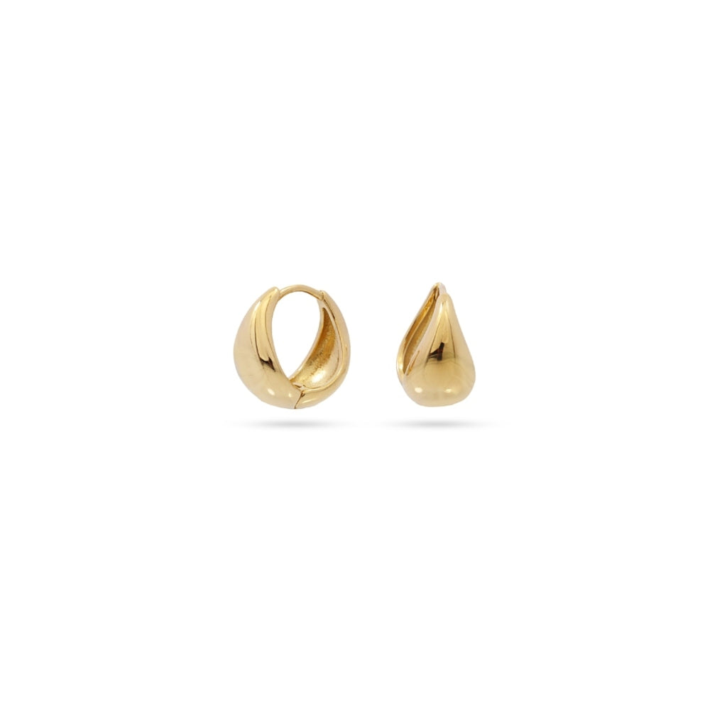 Drop Shape Huggie Hoop Earrings | Anartxy