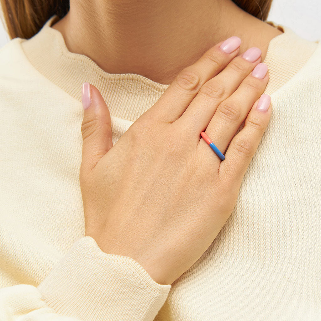 Enamel Double Colour Ring | Lulu Copenhagen