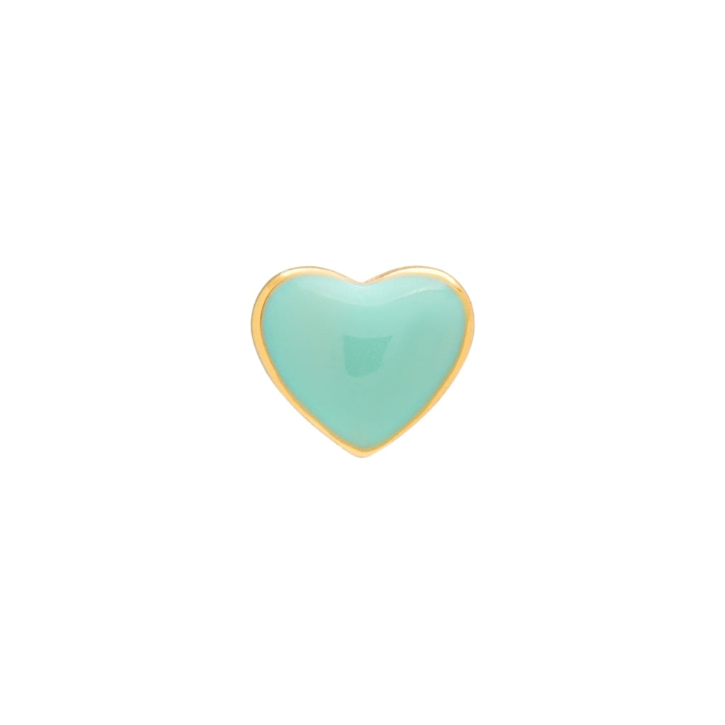 Enamel Love Heart Single Stud Earring | Love U | Lulu Copenhagen