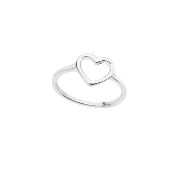 Eros Silver Cutout Heart Ring