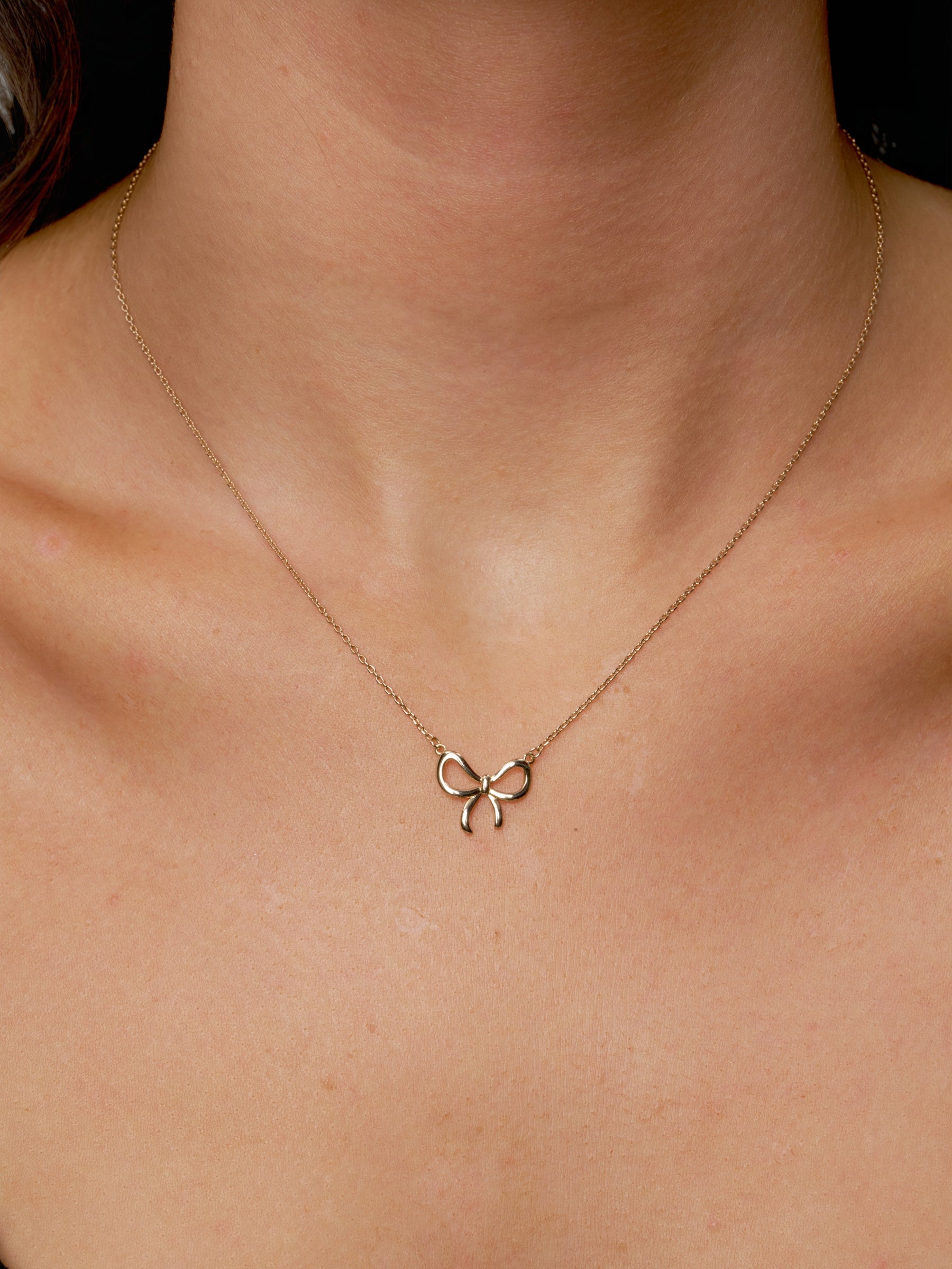 Gold Bow Necklace | Selise