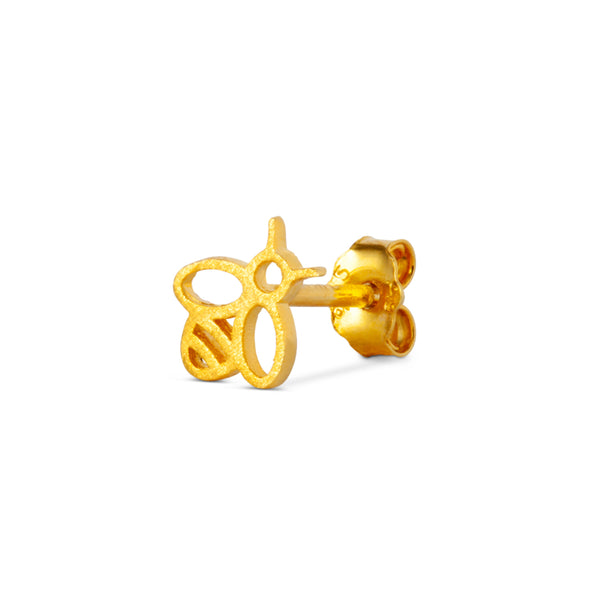 Gold Bumblebee Single Stud Earring | Lulu Copenhagen
