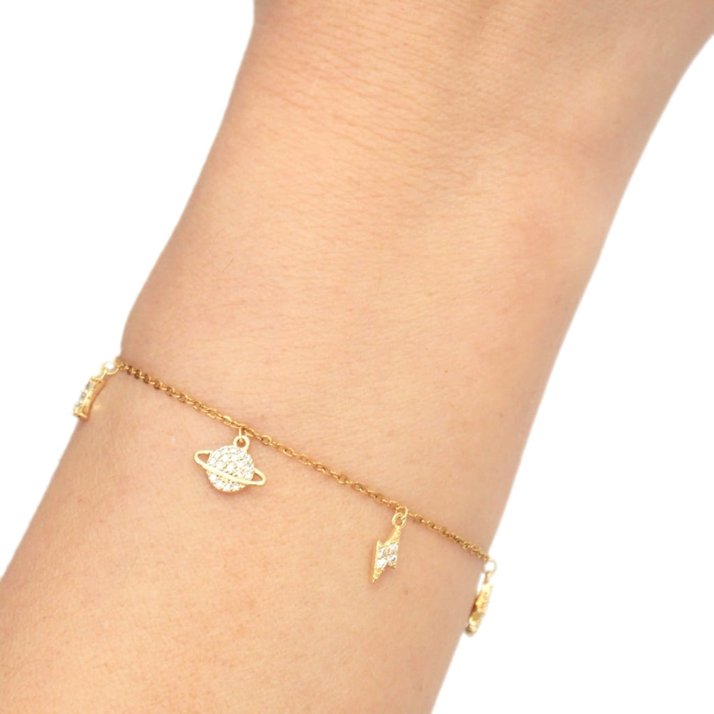 Gold Celestial Charm Bracelet | Anartxy