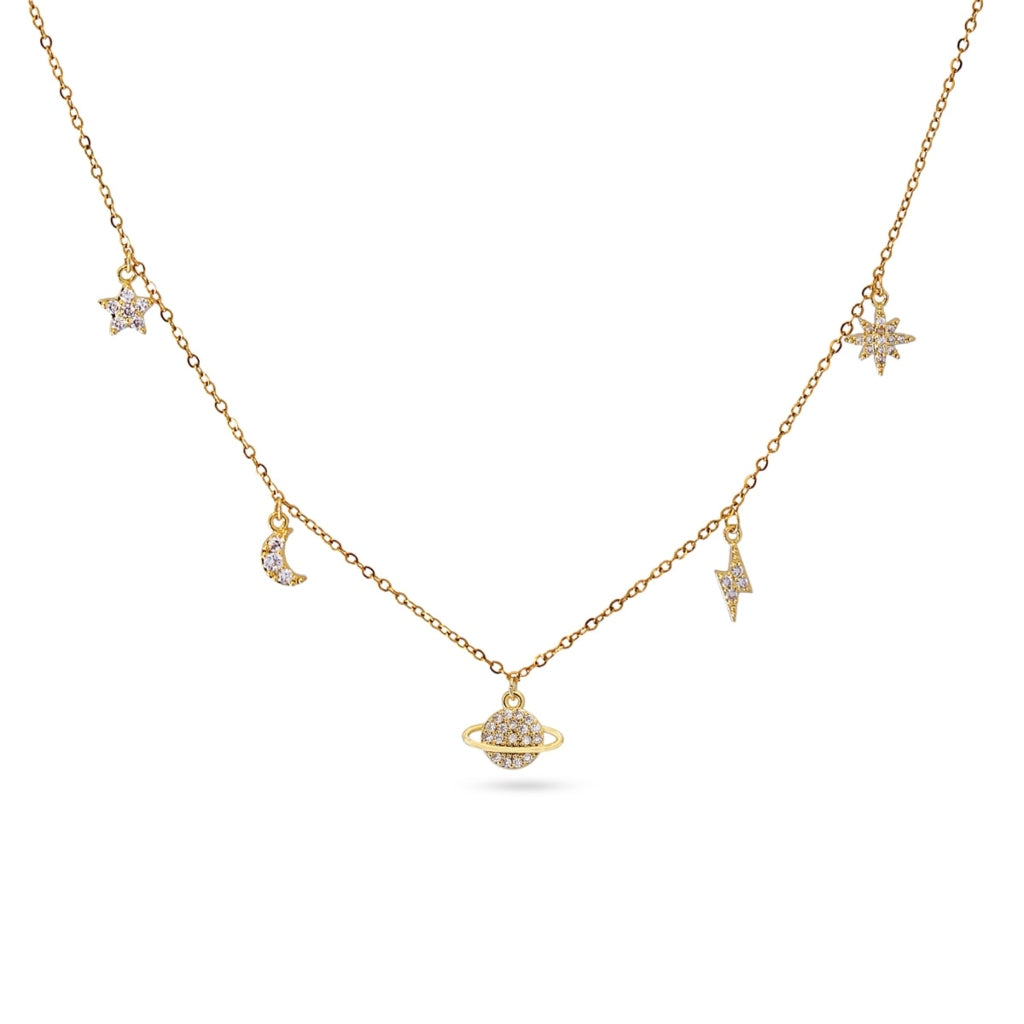 Gold Celestial Charm Necklace | Anartxy