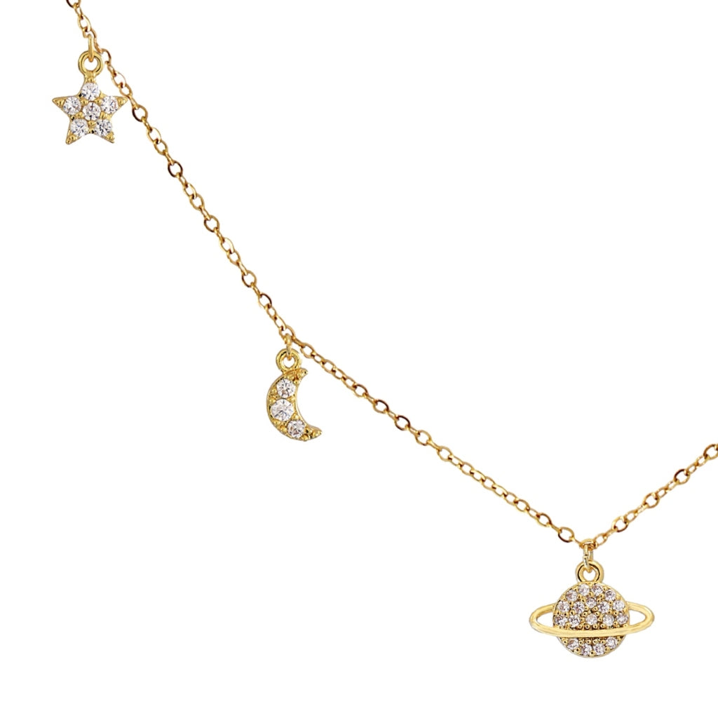 Gold Celestial Charm Necklace | Anartxy