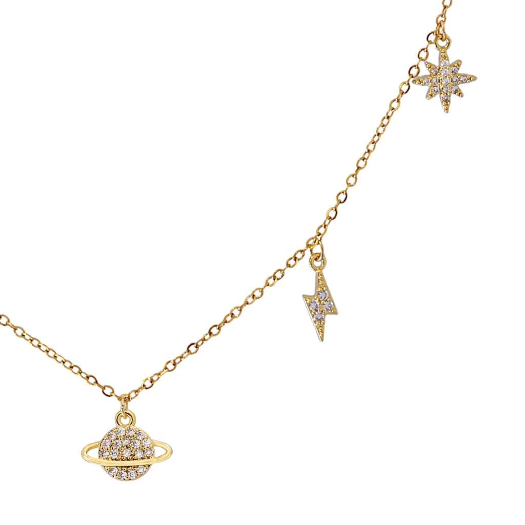 Gold Celestial Charm Necklace | Anartxy