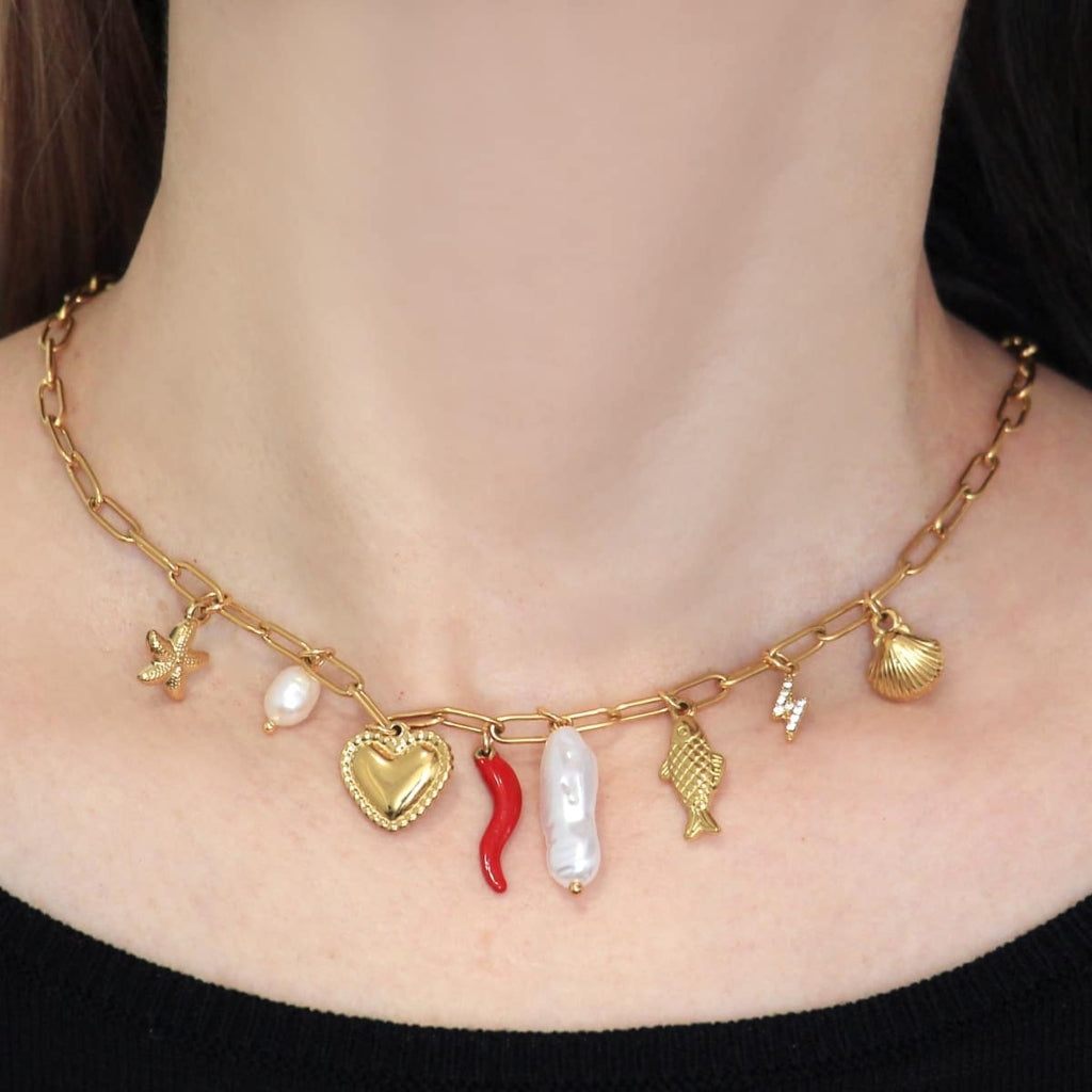 Gold Charm Necklace | Anartxy