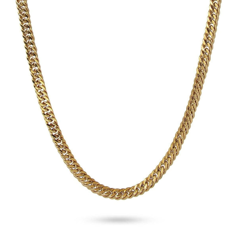 Gold Chunky Curb Chain Necklace | Anartxy