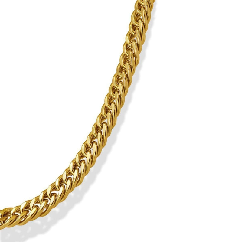 Gold Chunky Curb Chain Necklace | Anartxy
