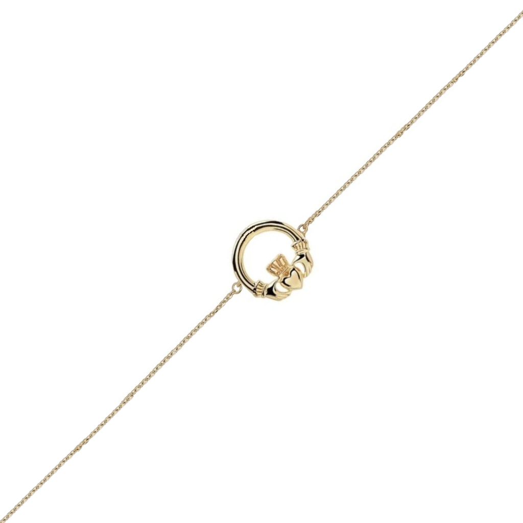 Gold Claddagh Bracelet | Siofra