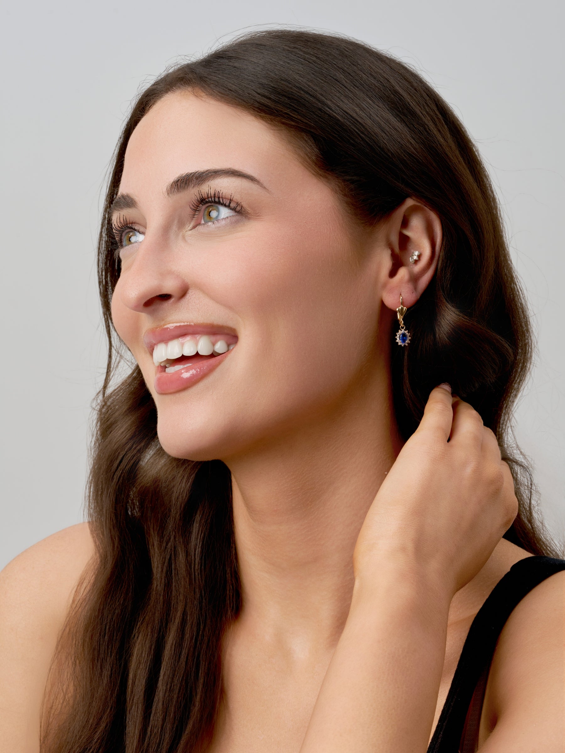 Gold Cluster Drop Earrings | Fleur