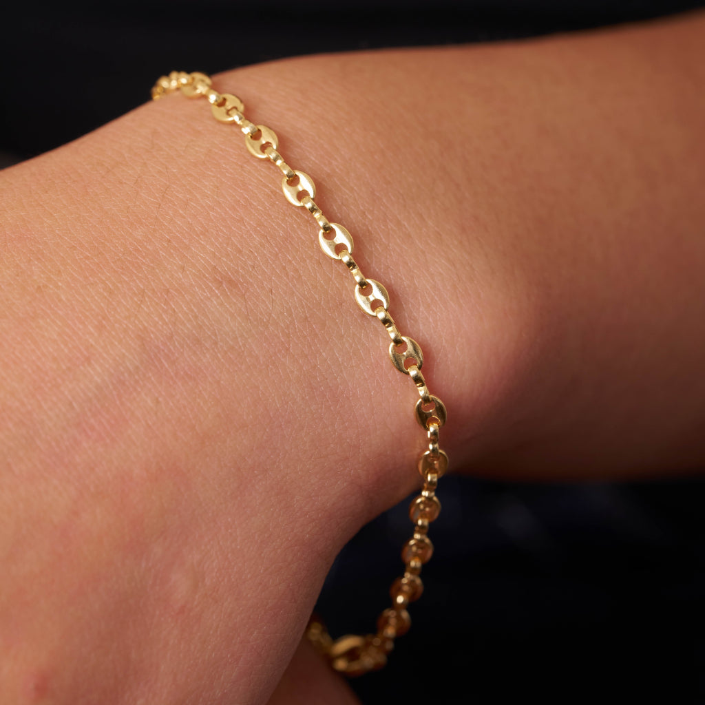 Gold Coffee Bean Bracelet