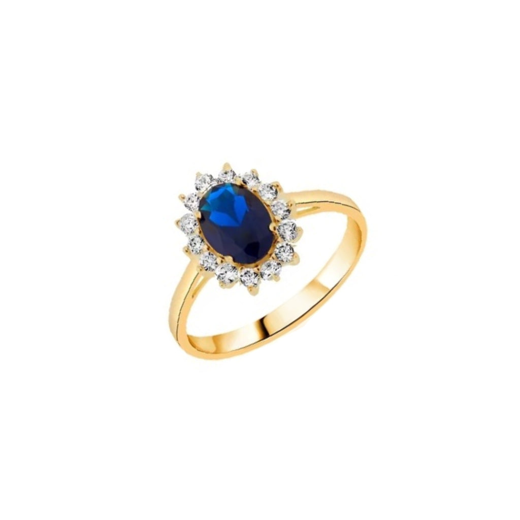 Gold Coloured Stone Cluster Ring | Lorita