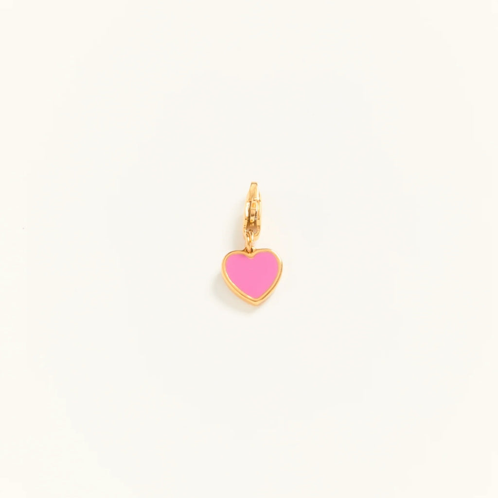 Gold Colourful Heart Charm | Sugared Heart | Palas