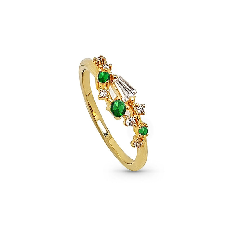 Gold Constellation Ring Emerald