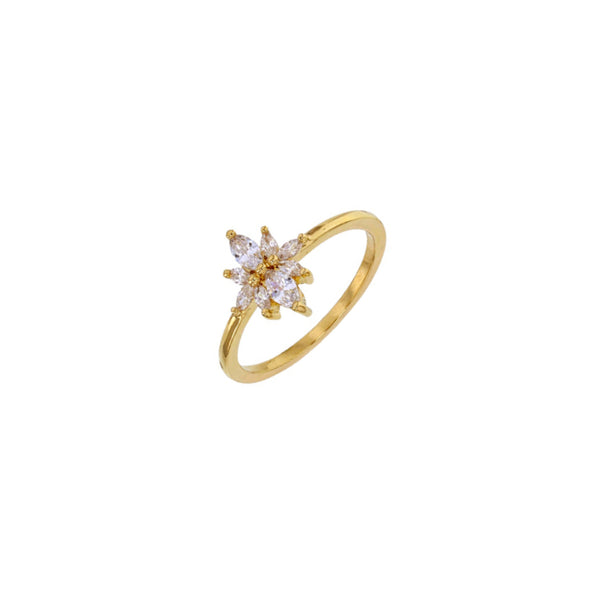 Gold Crystal Star Ring