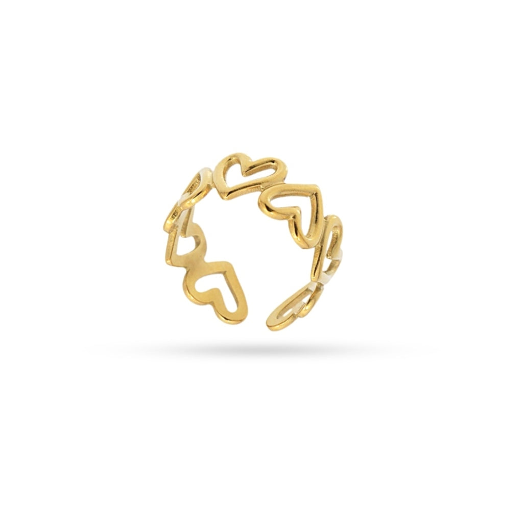 Gold Cut Out Heart Ring | Anartxy