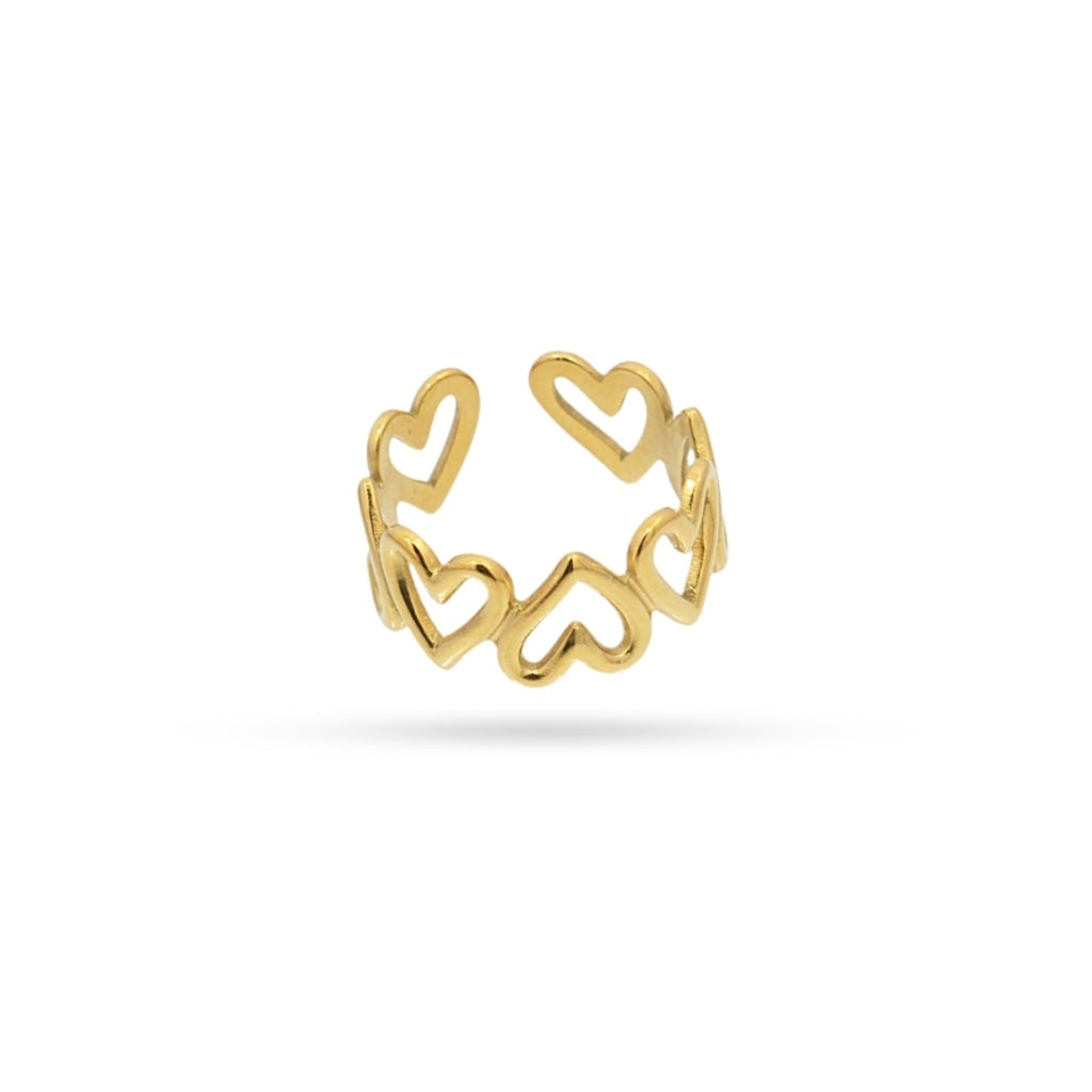 Gold Cut Out Heart Ring | Anartxy