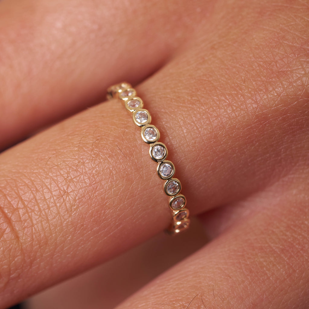 Gold Dainty Eternity Ring