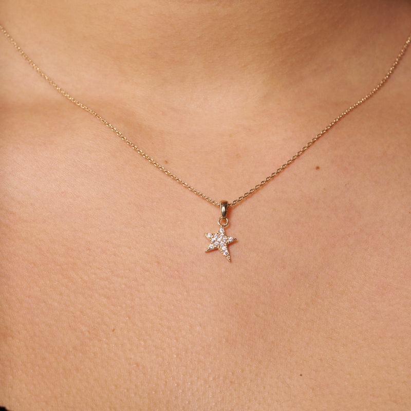 Gold Delicate Star Necklace