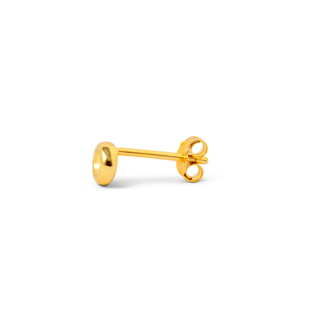 Gold Donut Single Stud Earring