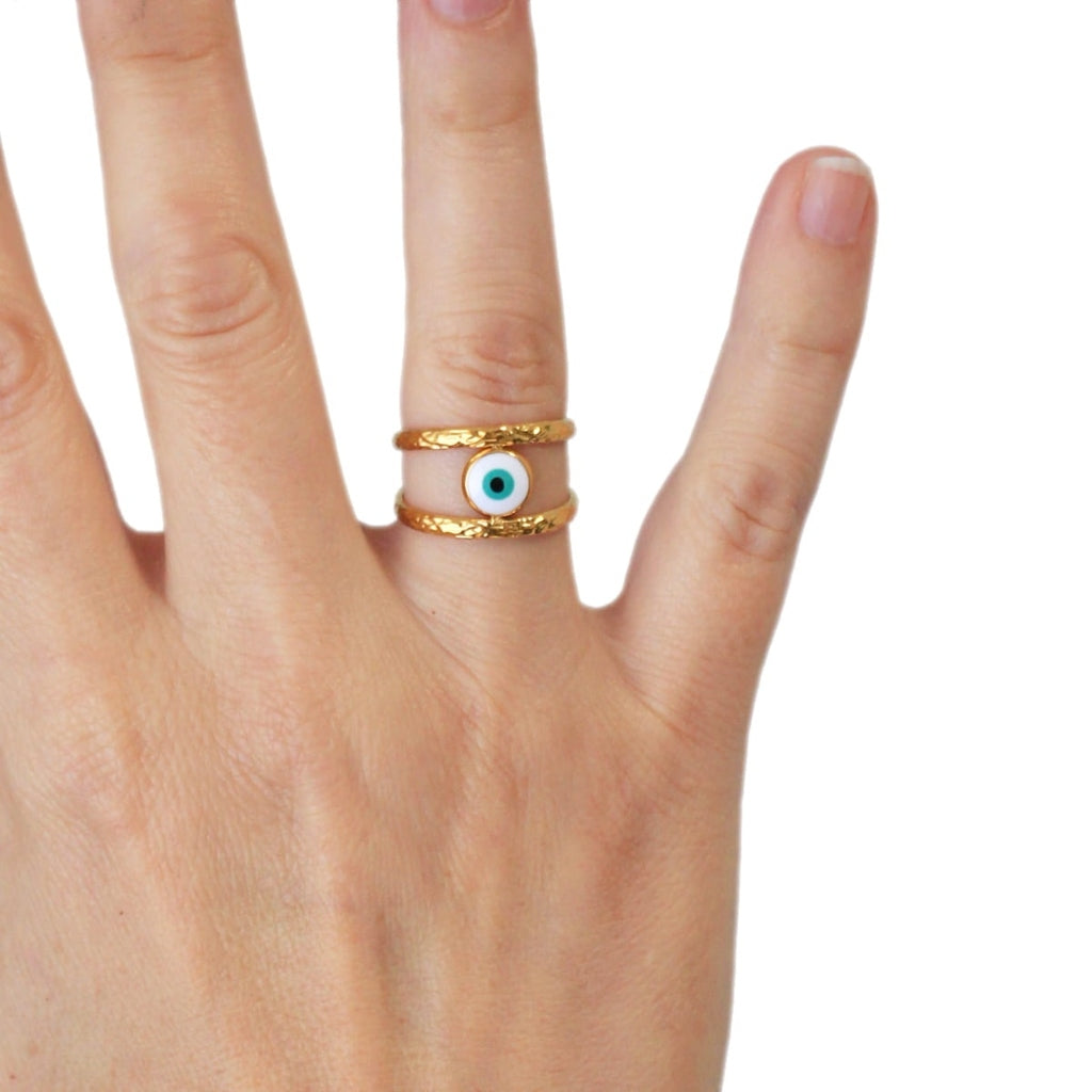 Gold Evil Eye Ring | Anartxy