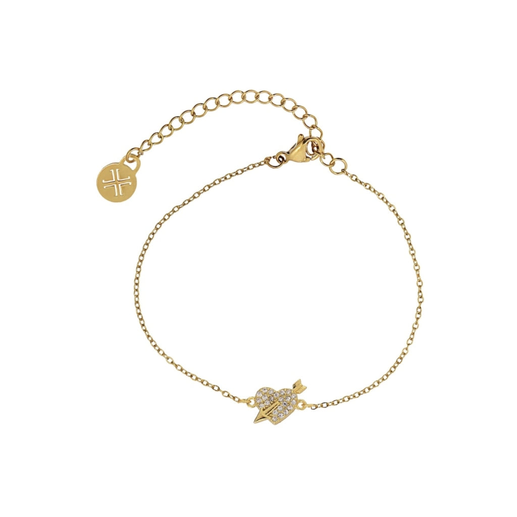 Gold Heart & Arrow Bracelet | Anartxy