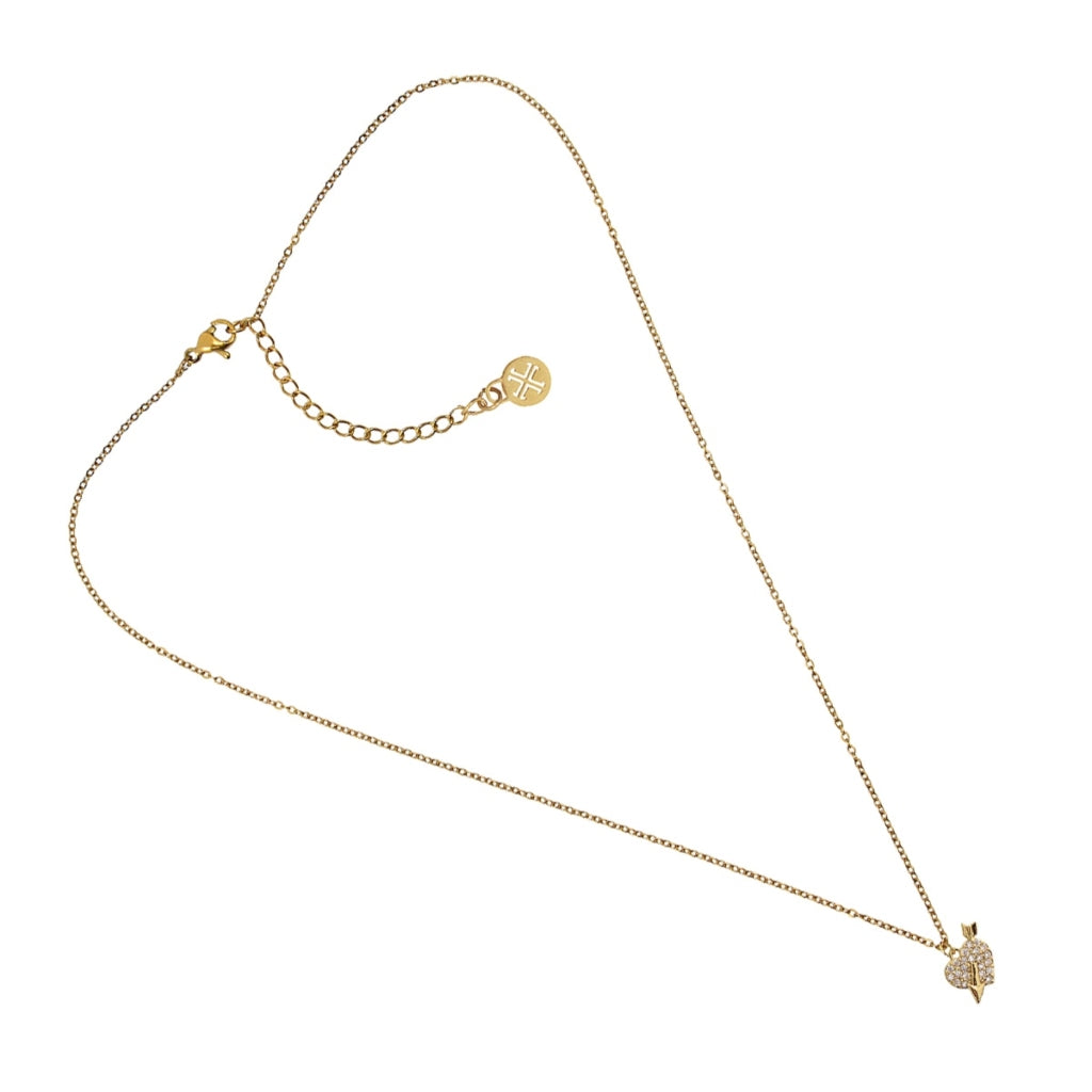 Gold Heart & Arrow Necklace | Anartxy