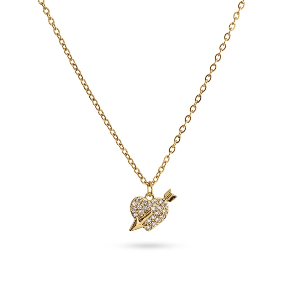 Gold Heart & Arrow Necklace | Anartxy