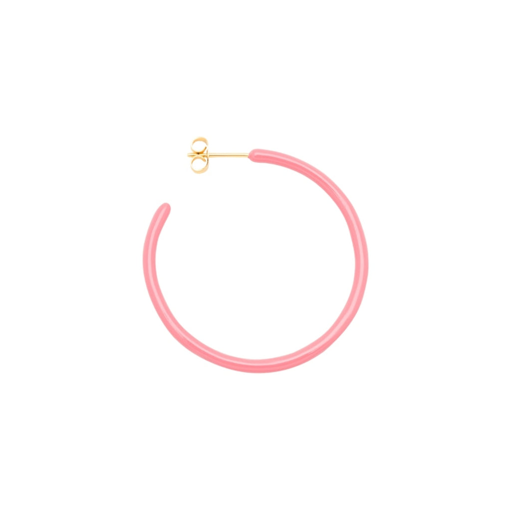 Gold Large Enamel Coloured Hoop Earrings | Lulu Copenhagen