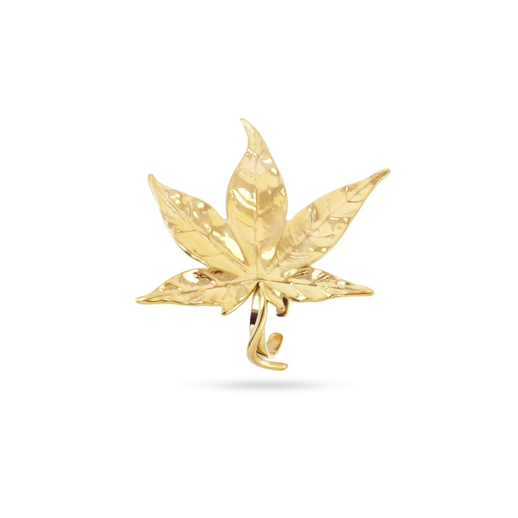 Gold Large Leaf Ring | Anartxy